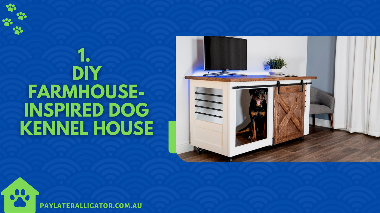 DIY Farmhouse-Inspired Dog Kennel House