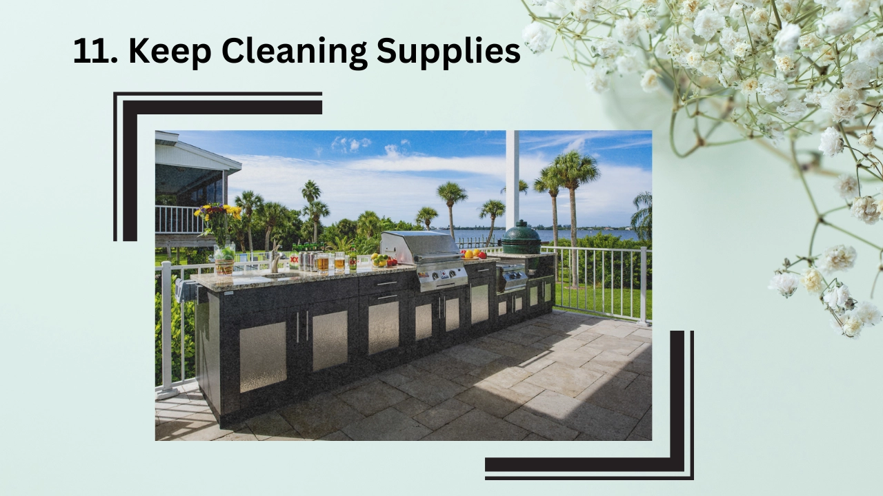 Keep Cleaning Supplies and Other Items in Your Outdoor Kitchen, Too