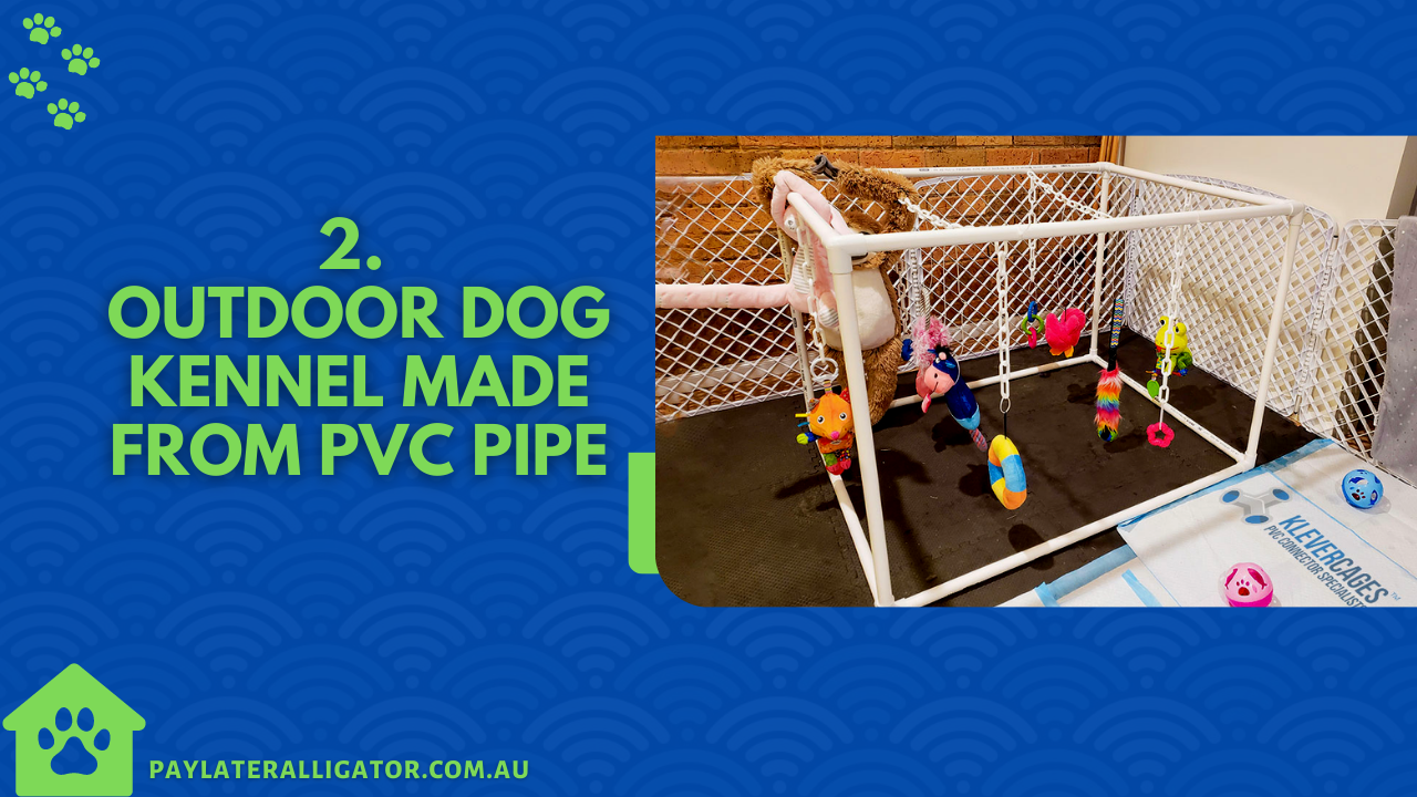 Outdoor Dog Kennel Made from PVC Pipe