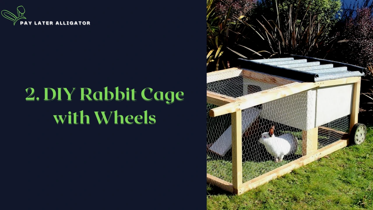 DIY Wooden Rabbit Cage with Wheels