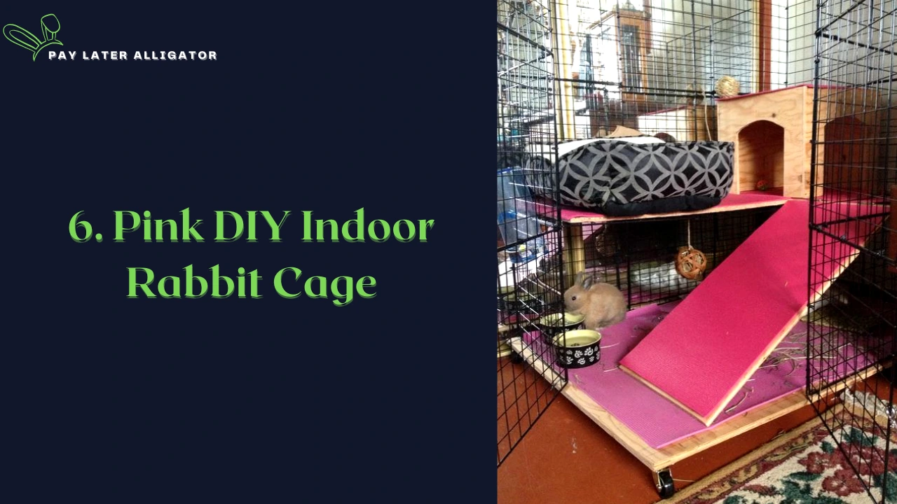 Pretty in Pink DIY Indoor Rabbit Cage