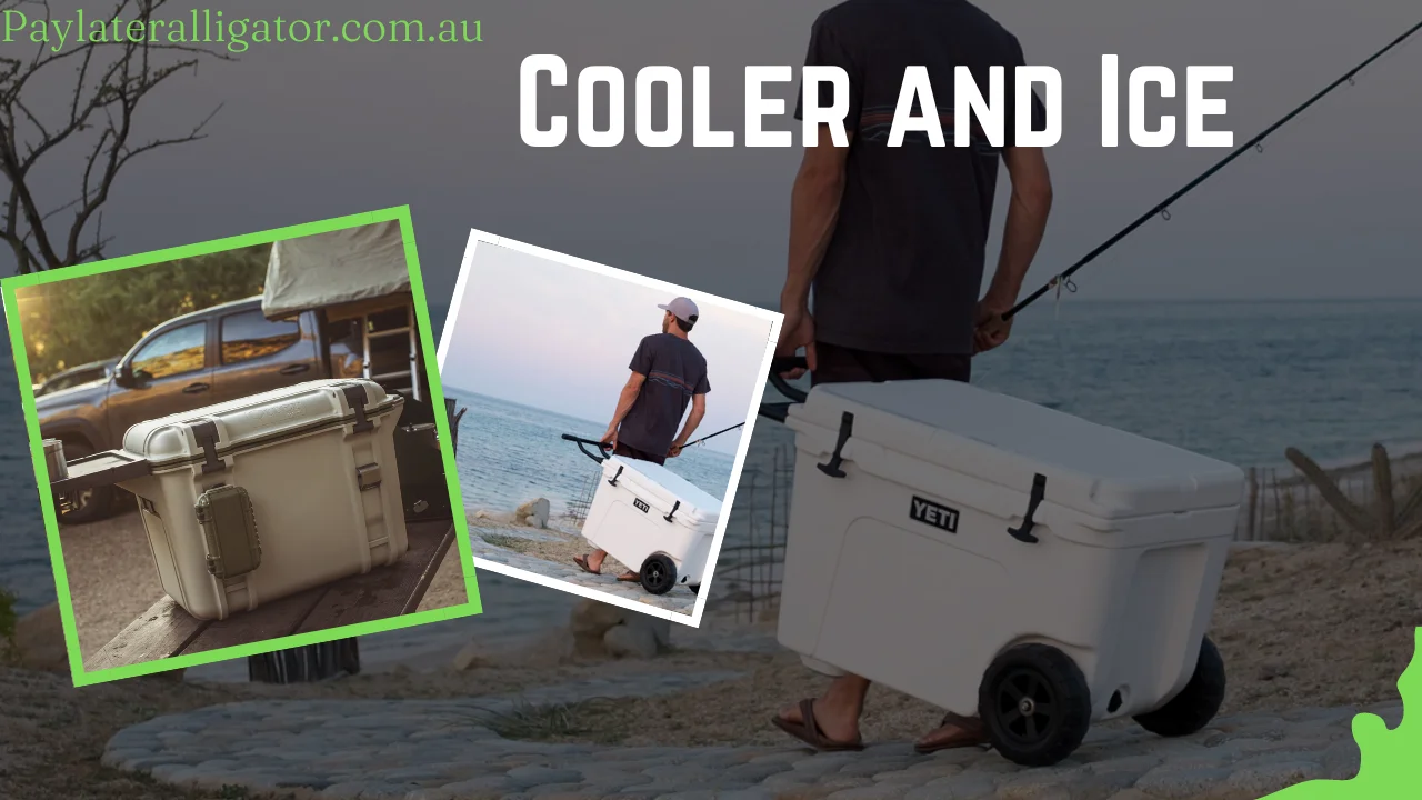 Cooler and Ice For Camping 