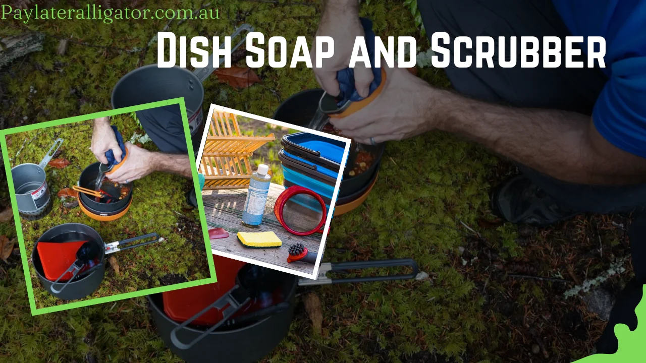 Dish Soap and Scrubber for Camping