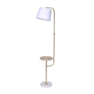 Sarantino Floor Lamp with Metal End Table