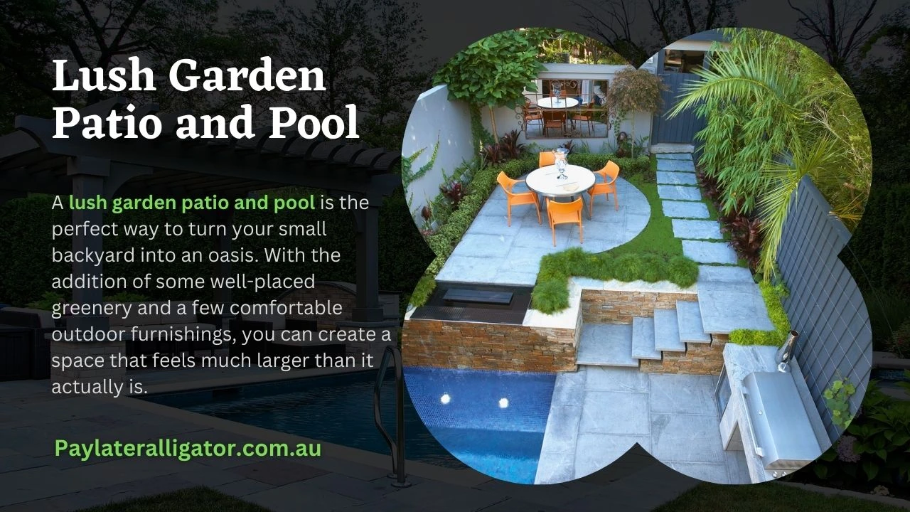 Lush Garden Patio and Pool