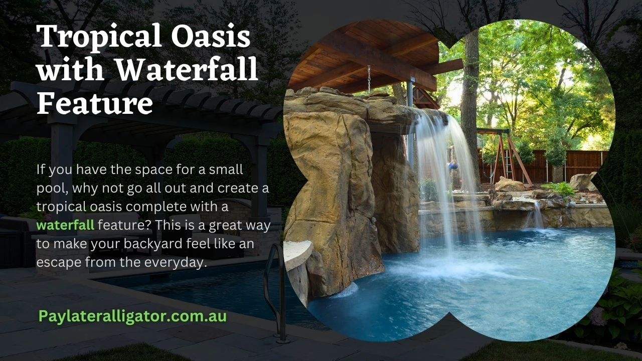 Tropical Oasis with Waterfall Feature