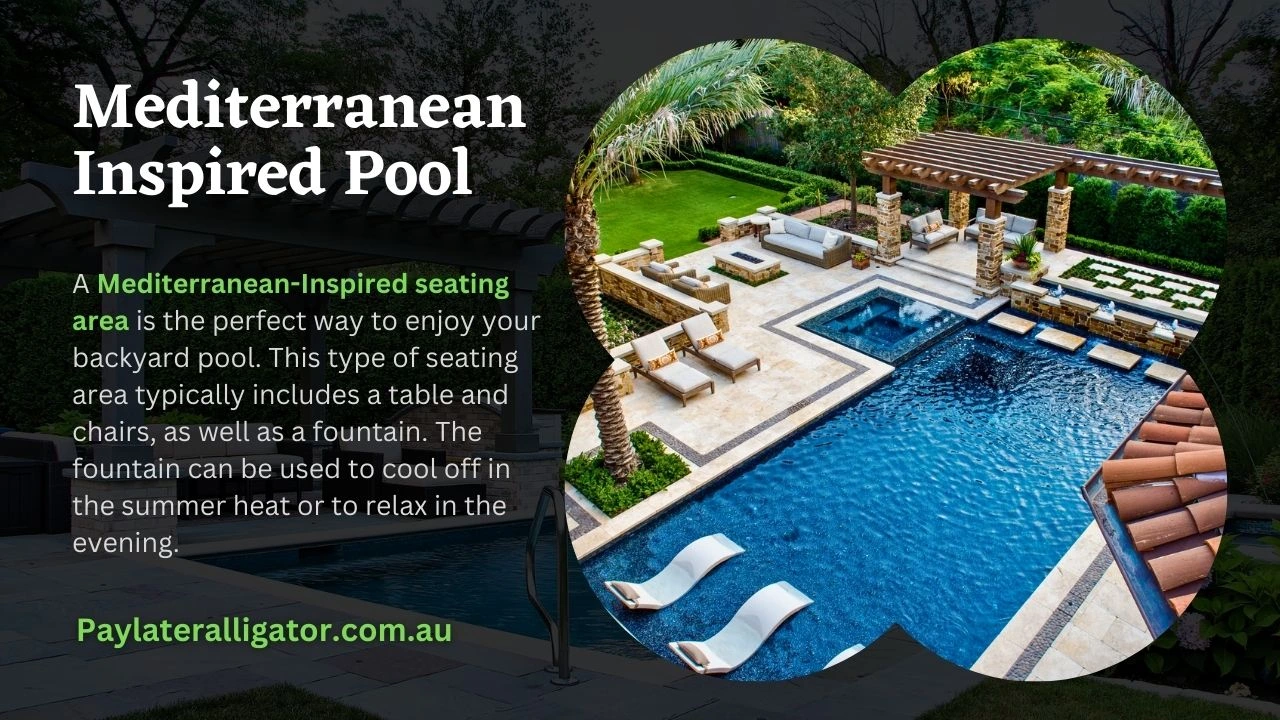 Mediterranean-Inspired Seating Area and Fountain