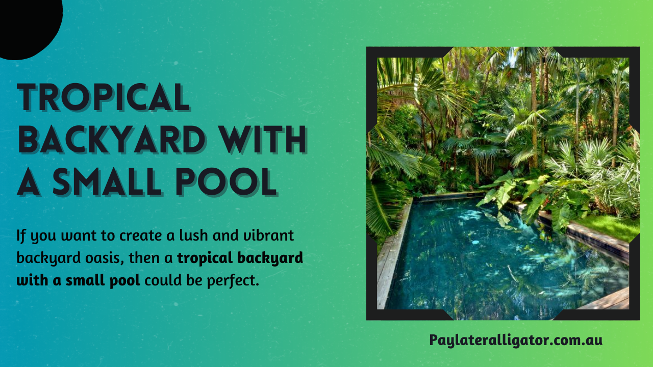 Tropical Backyard with a Small Pool