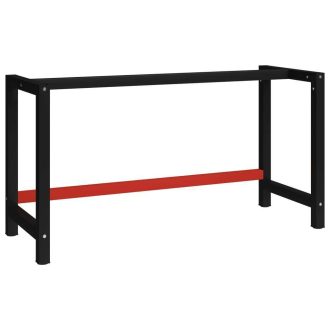 Work Bench Frame Metal Black and Red