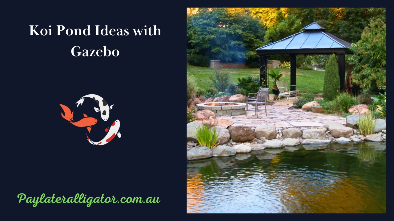 Pond with a Gazebo or Pergola for Shade