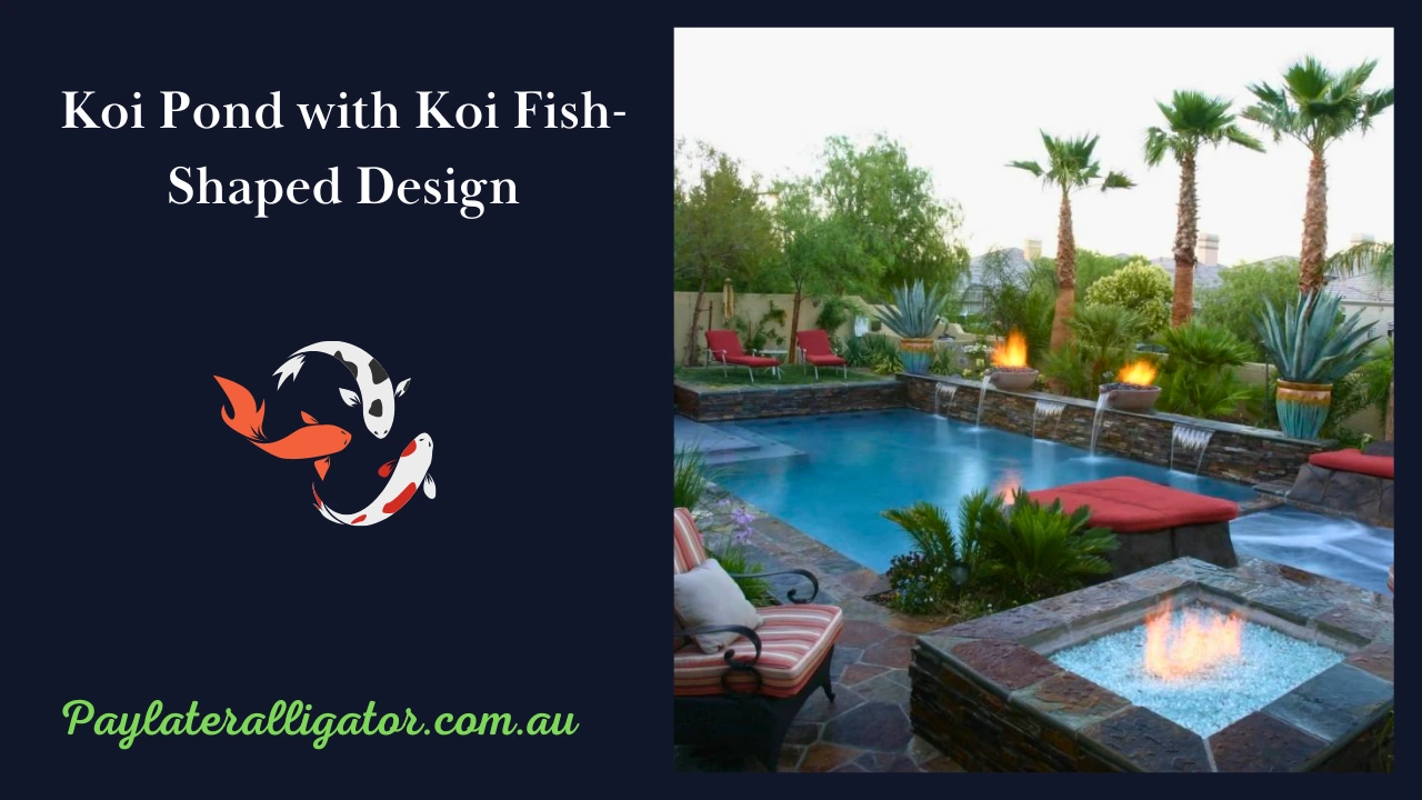 Pond with a Koi Fish-Shaped Design