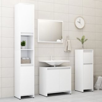 4 Piece Bathroom Furniture Set Engineered Wood