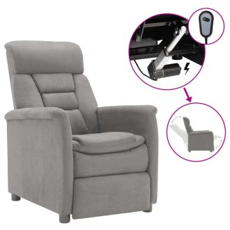 Electric Recliner Faux Suede Leather