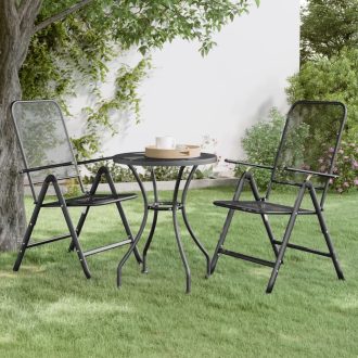 Folding Garden Chairs Expanded Metal Mesh Anthracite