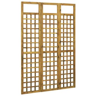 Hulton 3-Panel Room Divider/Trellis Solid Acacia Wood