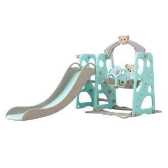 Kids Slide Swing Basketball Ring Activity Center Toddlers Play Set