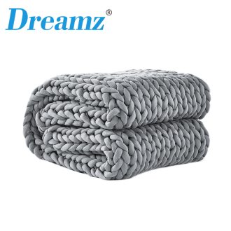 Knitted Weighted Blanket Chunky Bulky Knit Throw Blanket 3KG