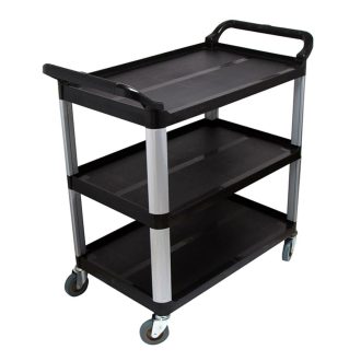 3 Tier Food Trolley Food Waste Cart Storage Mechanic Kitchen Black