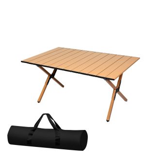 Folding Camping Table Portable Picnic Outdoor Egg Roll Foldable BBQ Desk