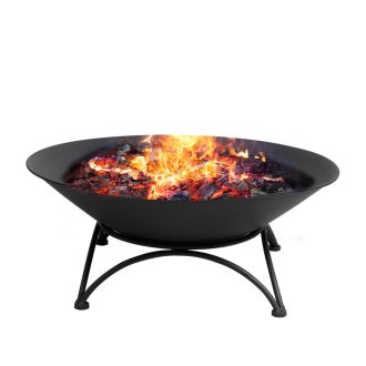 2 IN 1 Fire Pit Outdoor Pits Bowl Steel Firepit Garden Patio Fireplace Heater