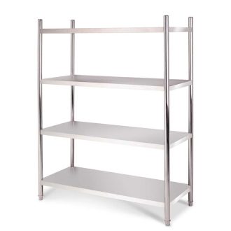 Stainless Steel 4 Tier Kitchen Shelving Unit Display Shelf Home Office