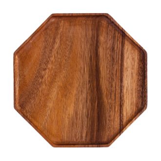 Octagon Wooden Acacia Food Serving Tray Charcuterie Board Centerpiece Home Decor