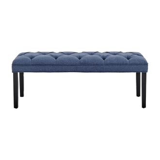 Cate Button-Tufted Upholstered Bench by Sarantino