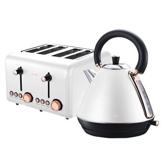 Pronti Rose Trim Collection Toaster & Kettle Bundle