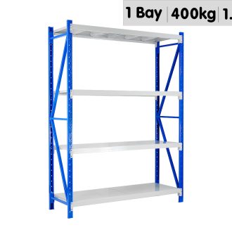 Garage Storage Steel Rack Long Span Shelving 1.5m-wide 400kg