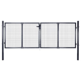 Mesh Garden Gate Galvanised Steel Grey