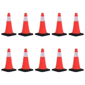 Reflective Traffic Cones with Heavy Bases 10 pcs