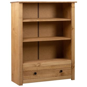 Bookcase 80x35x110 cm Solid Pine Wood Panama Range