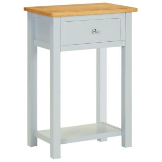 End Table 50x32x75 cm Solid Oak Wood