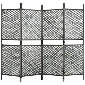Fence Panel Poly Rattan 2.4×2 m