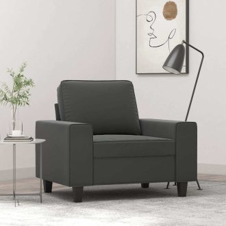 Campbellsville Sofa Chair Dark Grey Microfibre Fabric