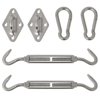 Six Piece Sunshade Sail Mounting Kit Stainless Steel