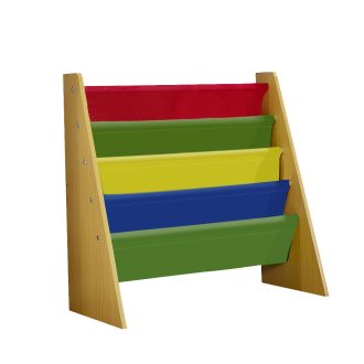 Wooden Kids Children Bookcase Bookshelf Toy Organiser Storage Bin Rack