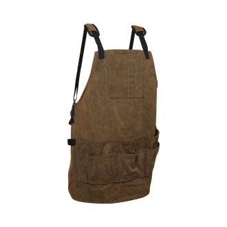 Waxed Canvas Tool Apron Adjustable Workshop Chef Waterproof Woodworking Pockets