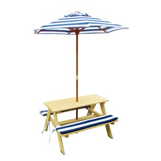 LK45 Sunset Picnic Table with Umbrella and Cushions