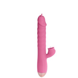 Rabbit Vibrator Licking Tongue G-Spot Dildo Clit Thrusting Sex Toy Anal Adult
