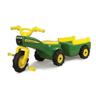 John Deere Ride-on Trike Wagon Set Tricycle Bike Pedal Tractor – 46088