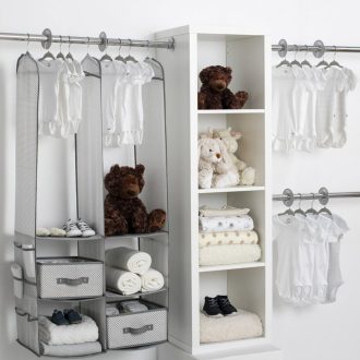 Delta Children 24 Piece Nursery Storage Set Cool Grey