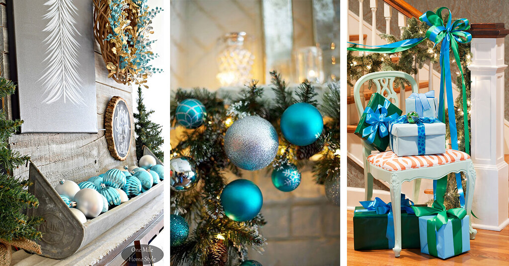 blue christmas decorations ideas