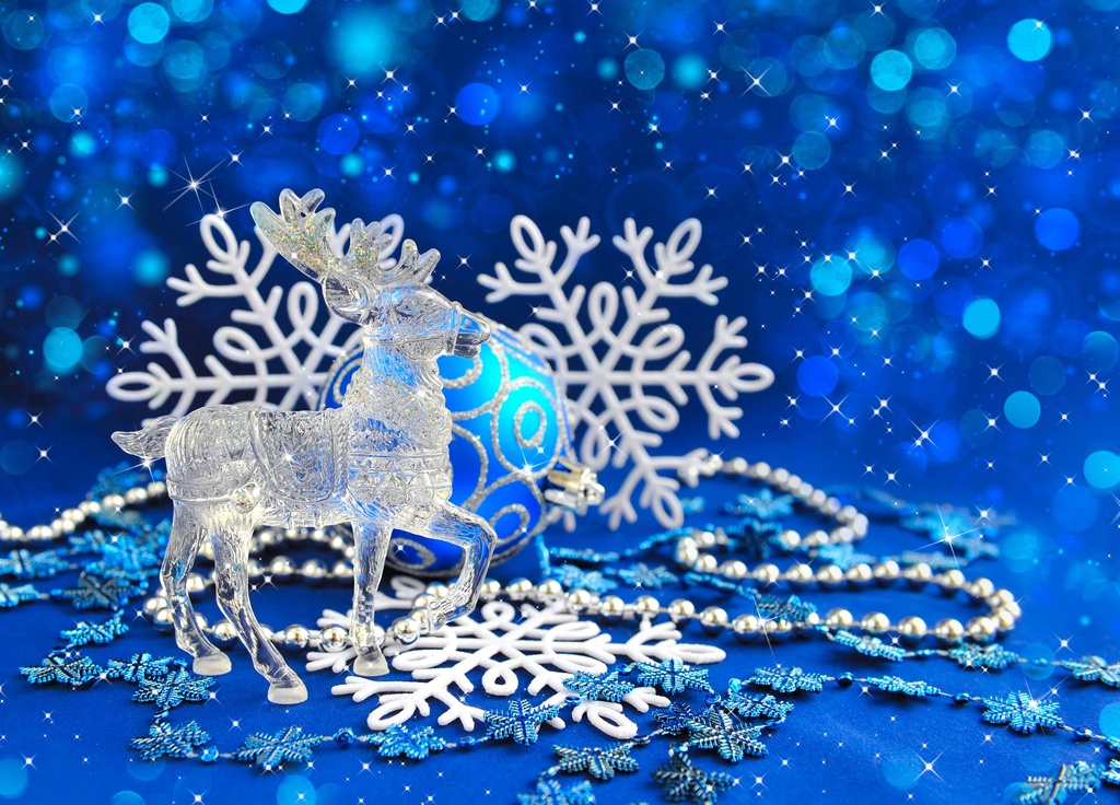 Blue Christmas Decoration Idea