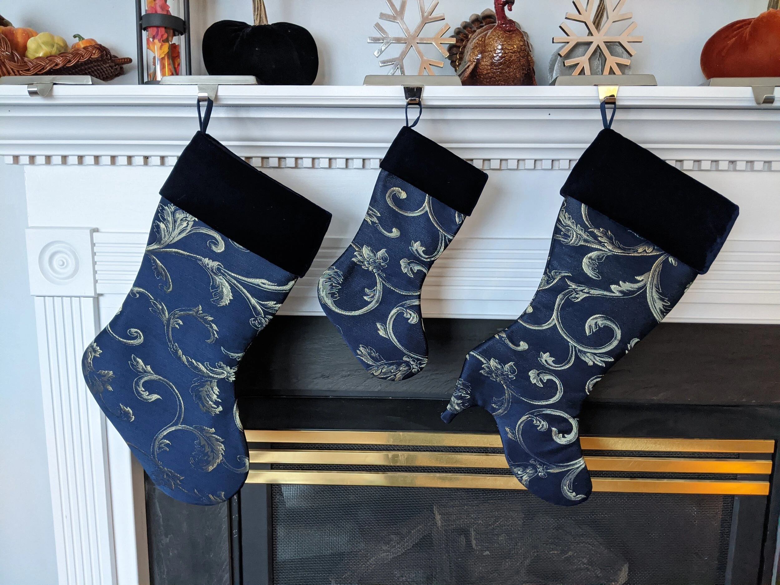 Blue Velvet Stockings for christmas3