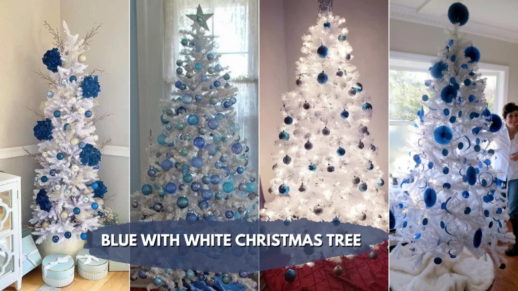 Blue with White Christmas Tree 