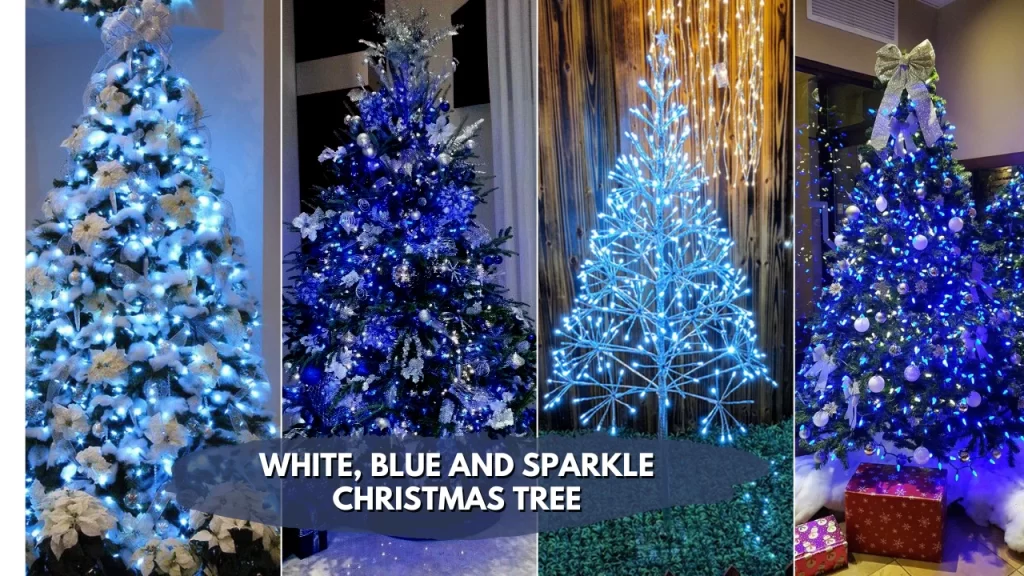 White, Blue and Sparkle Christmas Tree