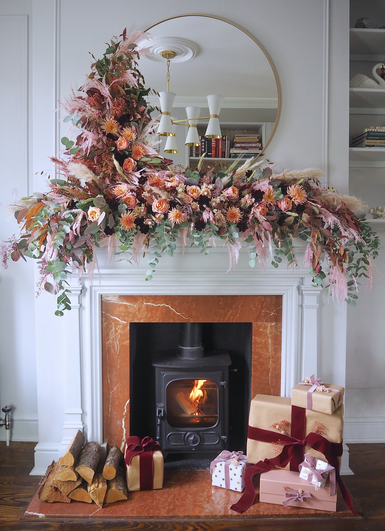 Fireplace Mantel Garland ideas