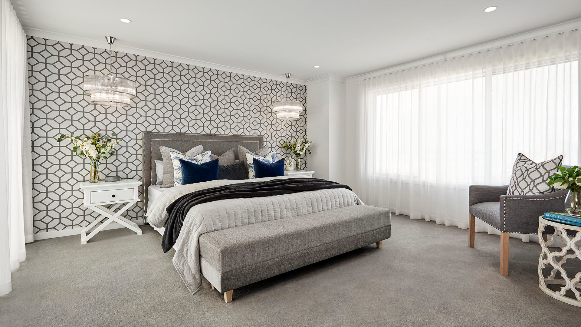 Hamptons Style Bedroom with Natural Light
