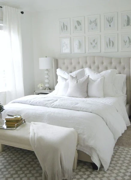Hamptons Style Bedroom with Shades of White